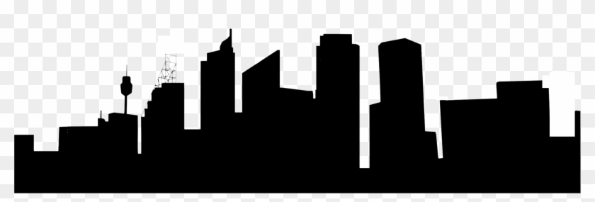 Cityscape Clipart Black And White Collection - Sydney Skyline Silhouette Png #661454