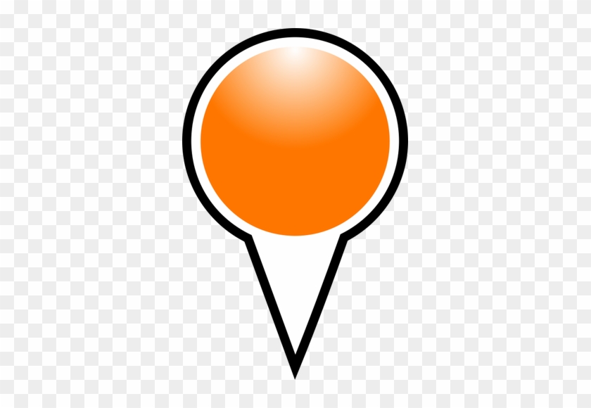 Map Pointer Orange Color Vector Graphics - Push Pin Logos Png #661502