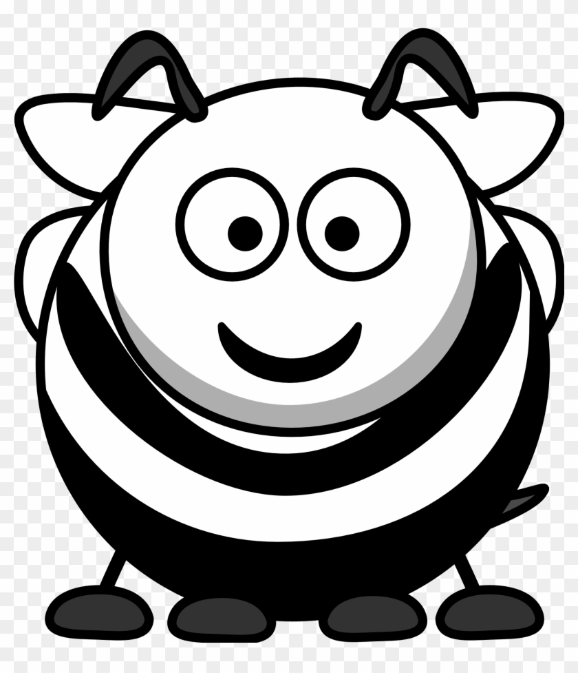 Bee 2 Black White Line Art Scalable Vector Graphics - Animal Sounds Kidstv123 #661534