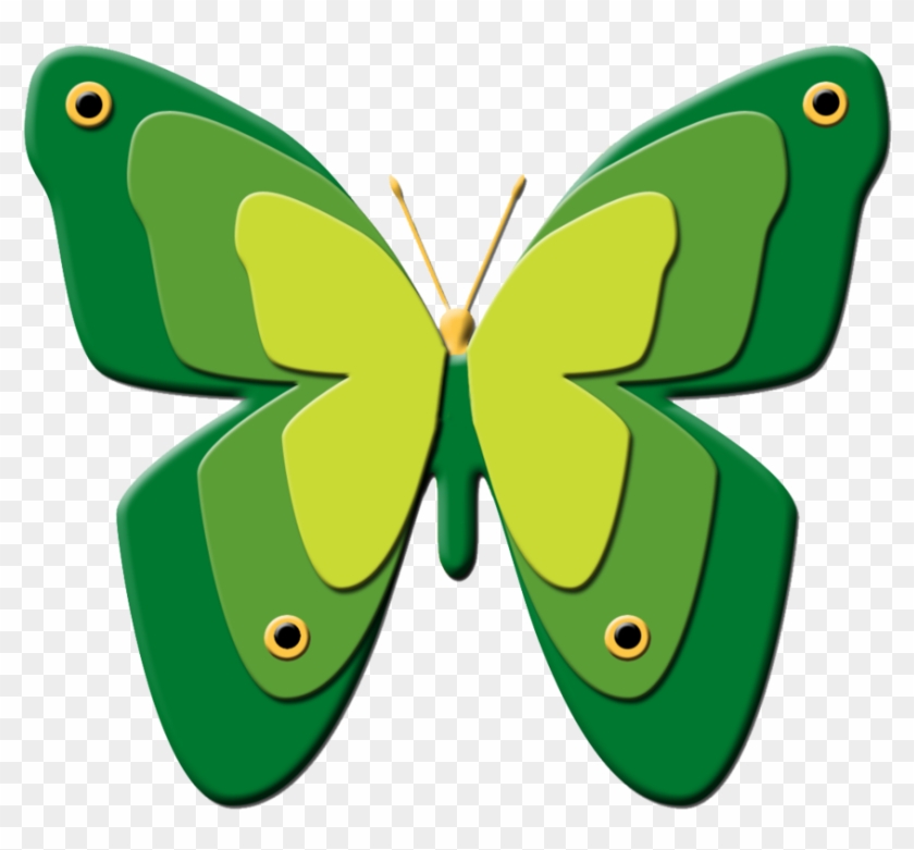 Green Butterflies Clipart Green Cartoon Butterfly - Green Butterfly Cartoons #661574