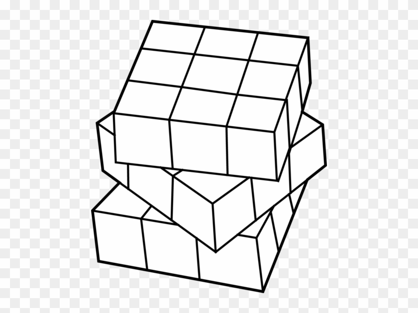 Rubiks Cube Line Art - Draw A Rubik's Cube #661670