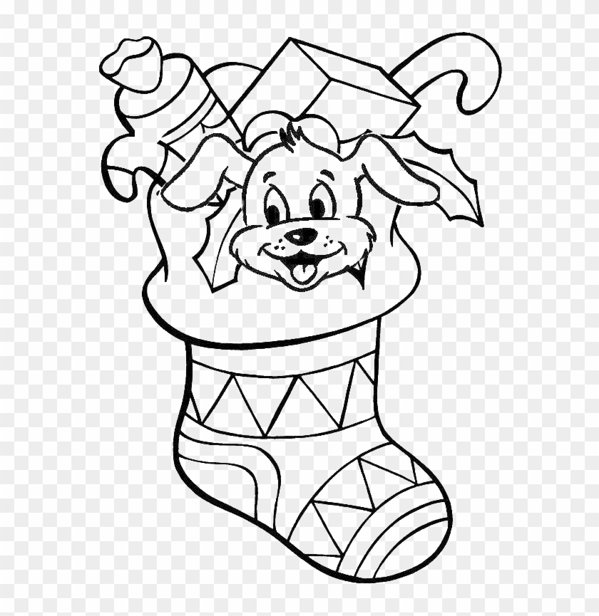 Best Coloring Pages Of Christmas Stockings Printing Christmas Stocking Coloring Pages Free Transparent Png Clipart Images Download