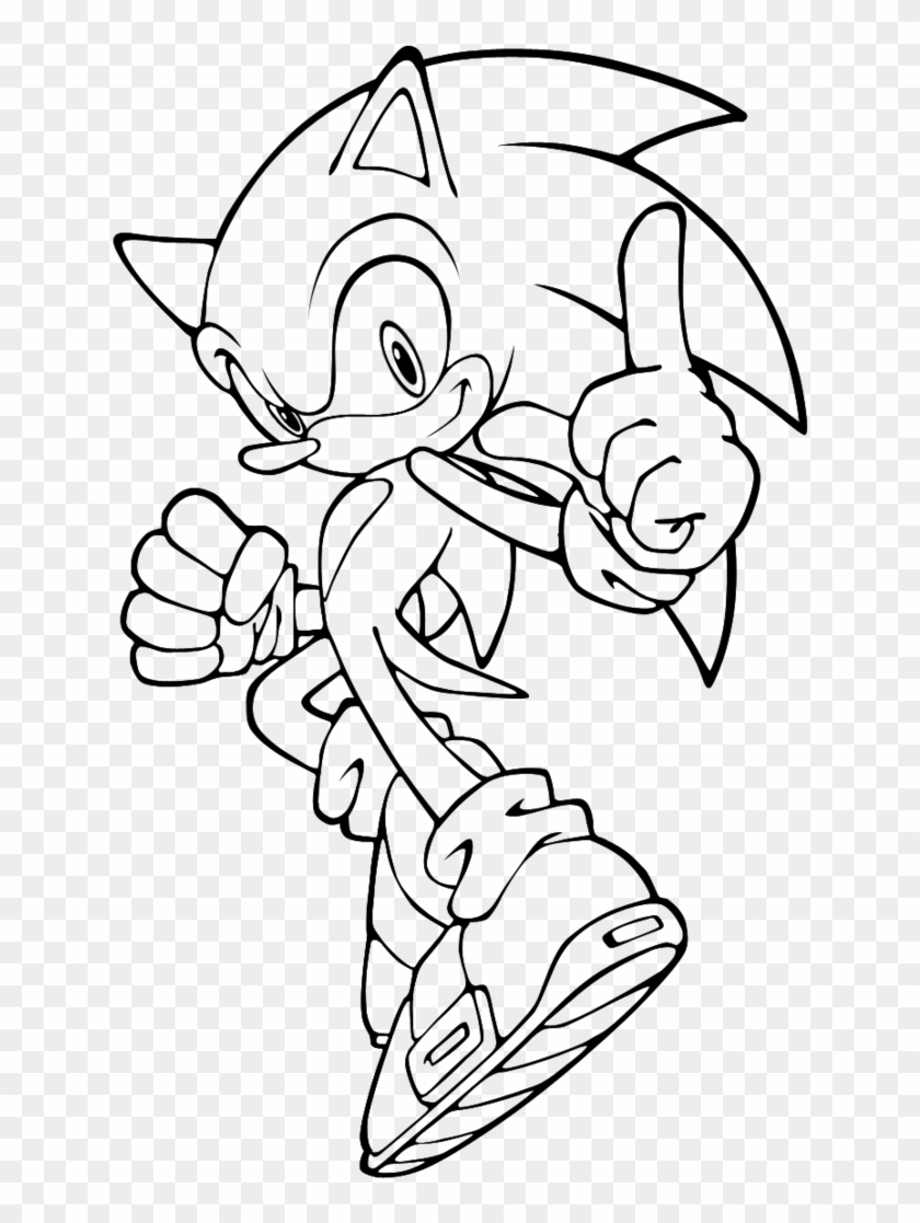 Shadow From Sonic Coloring Page - Sonic The Hedgehog Drawing #661795