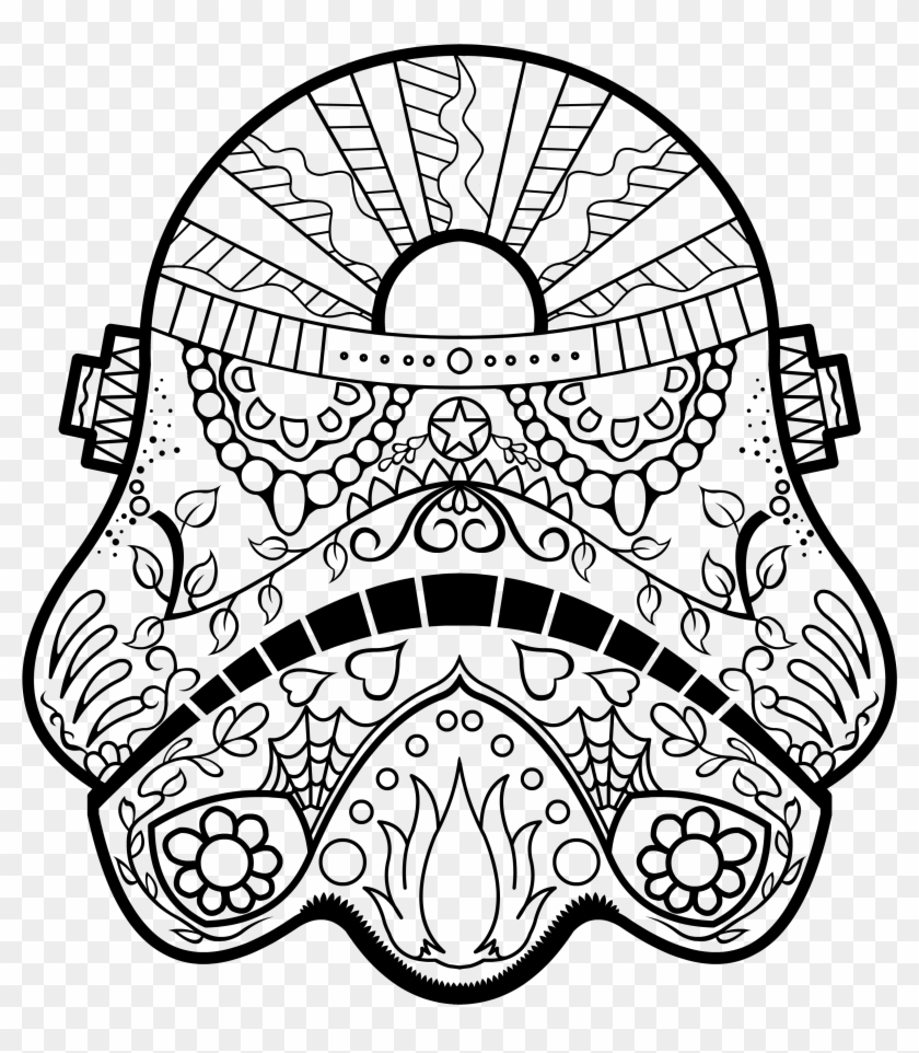Elegant Day Of The Dead Coloring Page 15 - Star Wars Coloring Pages #661819