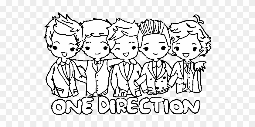 Coloring Pages One Direction Coloring Pages Free And - One Direction Drawing Chibi #661854