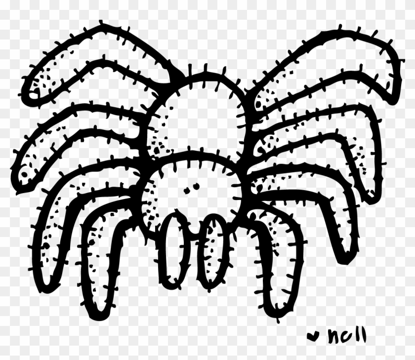 Shocking Tarantulag Page Pages Free Printable For Kids - Tarantula Clipart Black And White #661882