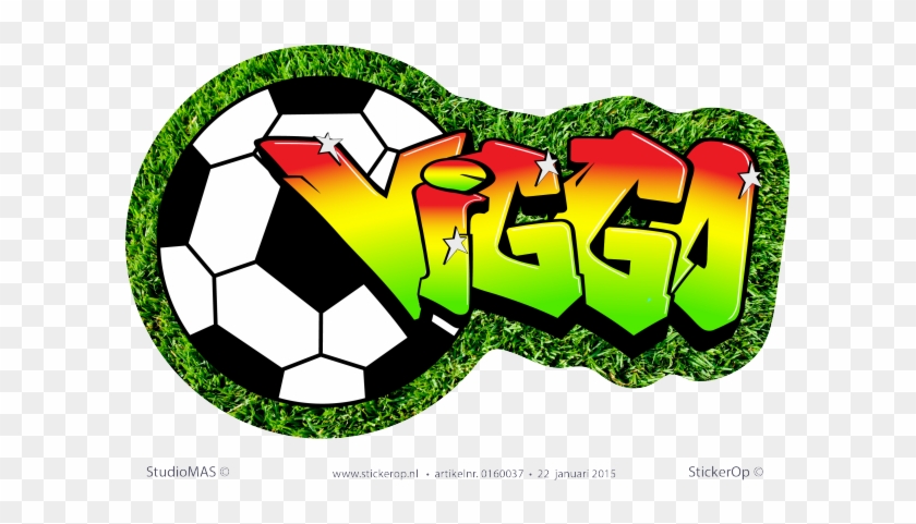 Graffiti Muursticker Voetbal - Graffiti Naam Voetbal #661947