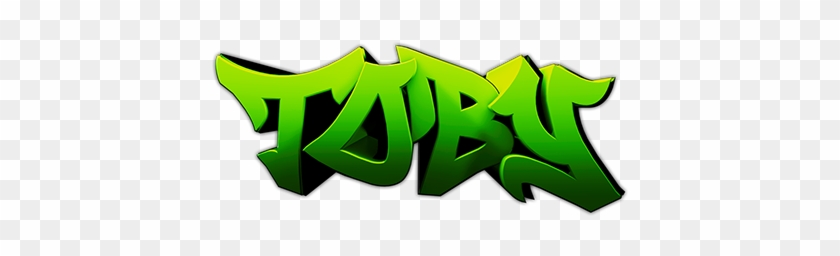 Toby's Personal 3d Graffiti Logo In Lime Green - Toby In Graffiti #661984