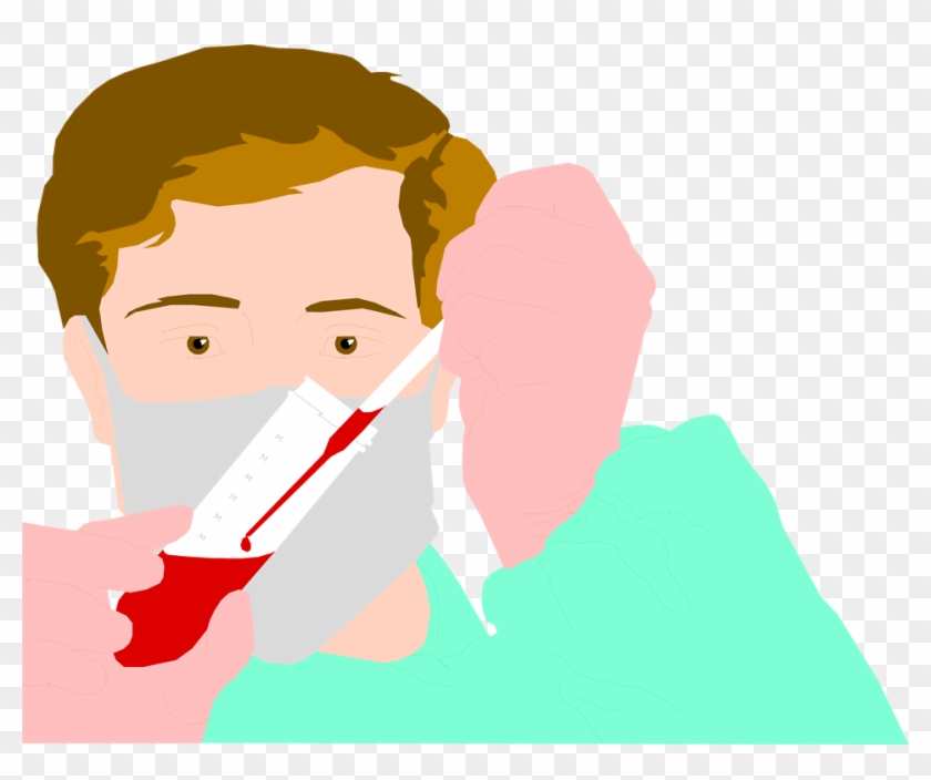 Illustration Of A Lab Technician With A Vial Of Blood - Hiv/aids Prevention Education For Educational Institutions #662017
