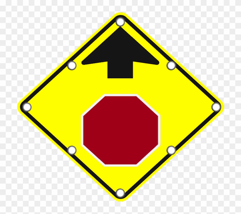 W3-1 Solar Stop Ahead Sign - Stop Sign Ahead Sign #662161