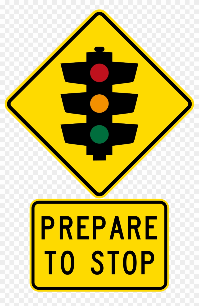 New Zealand Sign Assembly - Prepare To Stop Sign #662165
