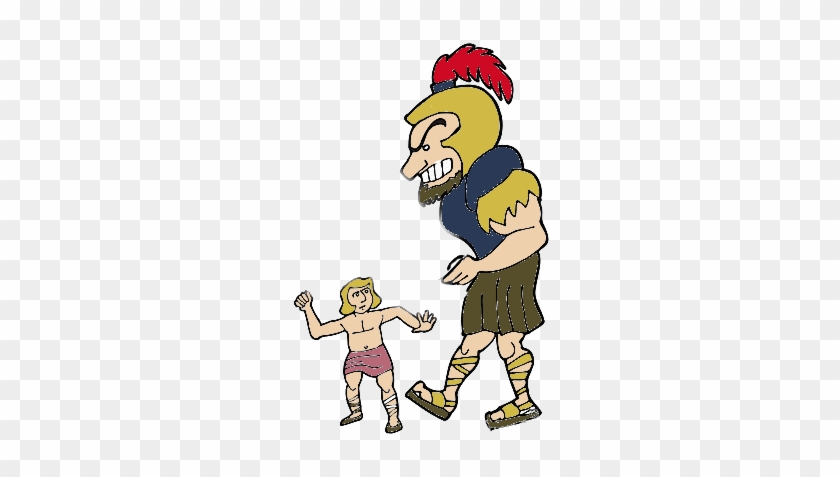 David And Goliath - David And Goliath Cartoon - Free Transparent PNG  Clipart Images Download