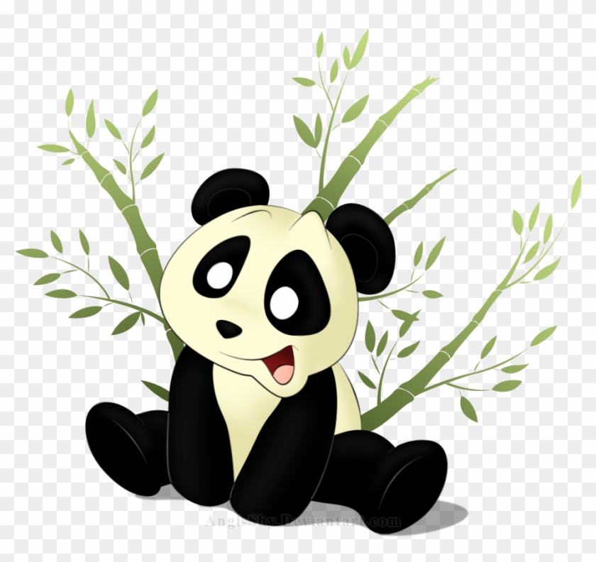 Panda Cartoon Bamboo - Panda And Bamboo Art #662395