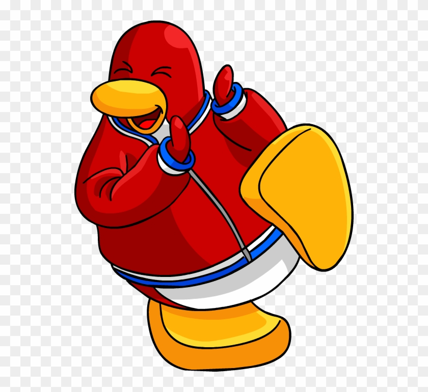 Penguin Clipart Track - Club Penguin Pinguinos Rojos #662525