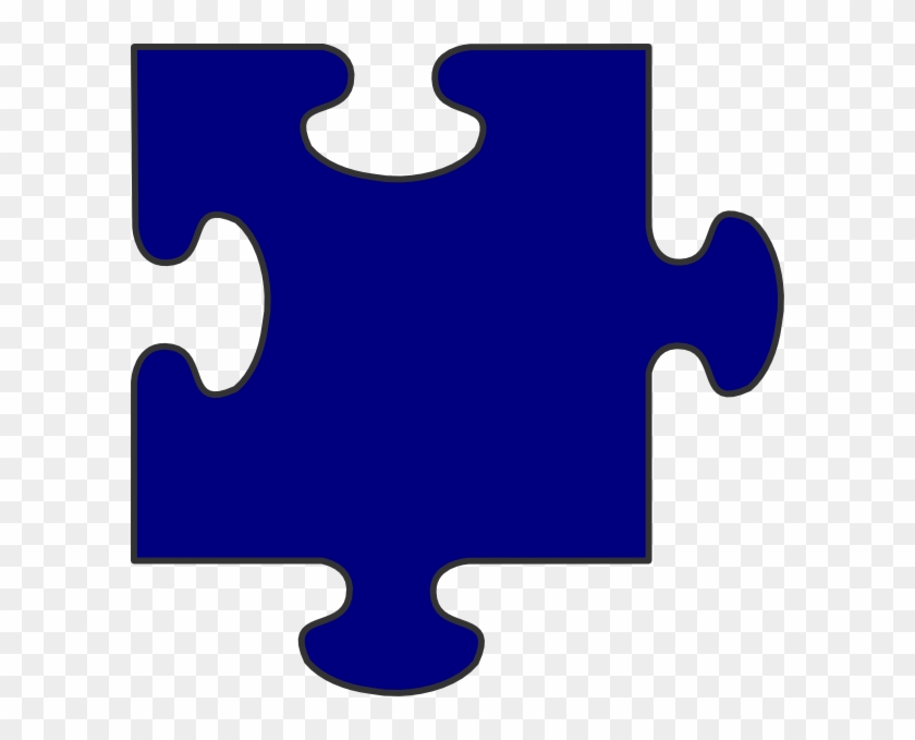 Blue Puzzle Piece Clip Art At Vector Clip Art - Single Puzzle Piece Clipart #662586