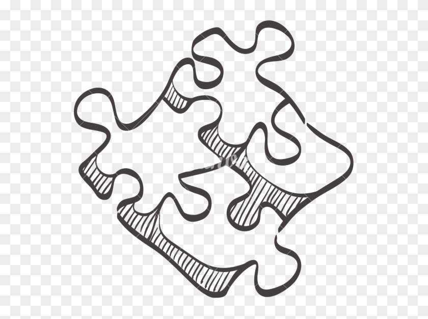 Jigsaw Puzzle Doodle Outline - Jigsaw Puzzle #662672