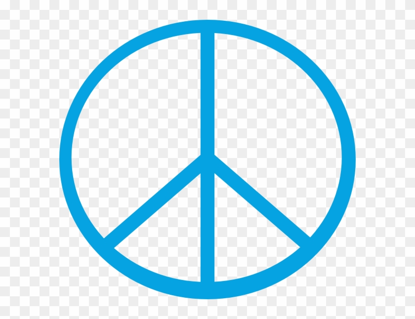 Peace Sign Clipart Blue - Blue Peace Sign Clip Art #662691