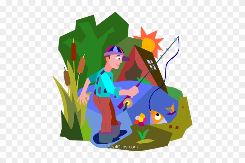 Fishing Royalty Free Vector Clip Art Illustration Vc007393 - Cartoon #662730