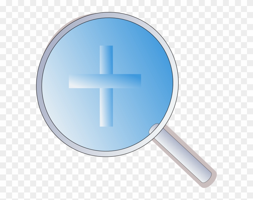 Magnifying Glass Plus Sign Clip Art At Clker - Cross #662734