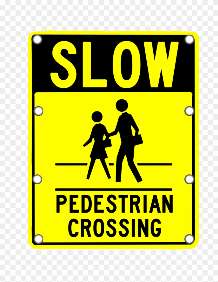 Caution Pedestrian Crossing Sign Aluminum Metal - Pedestrian Safety Signs #662811