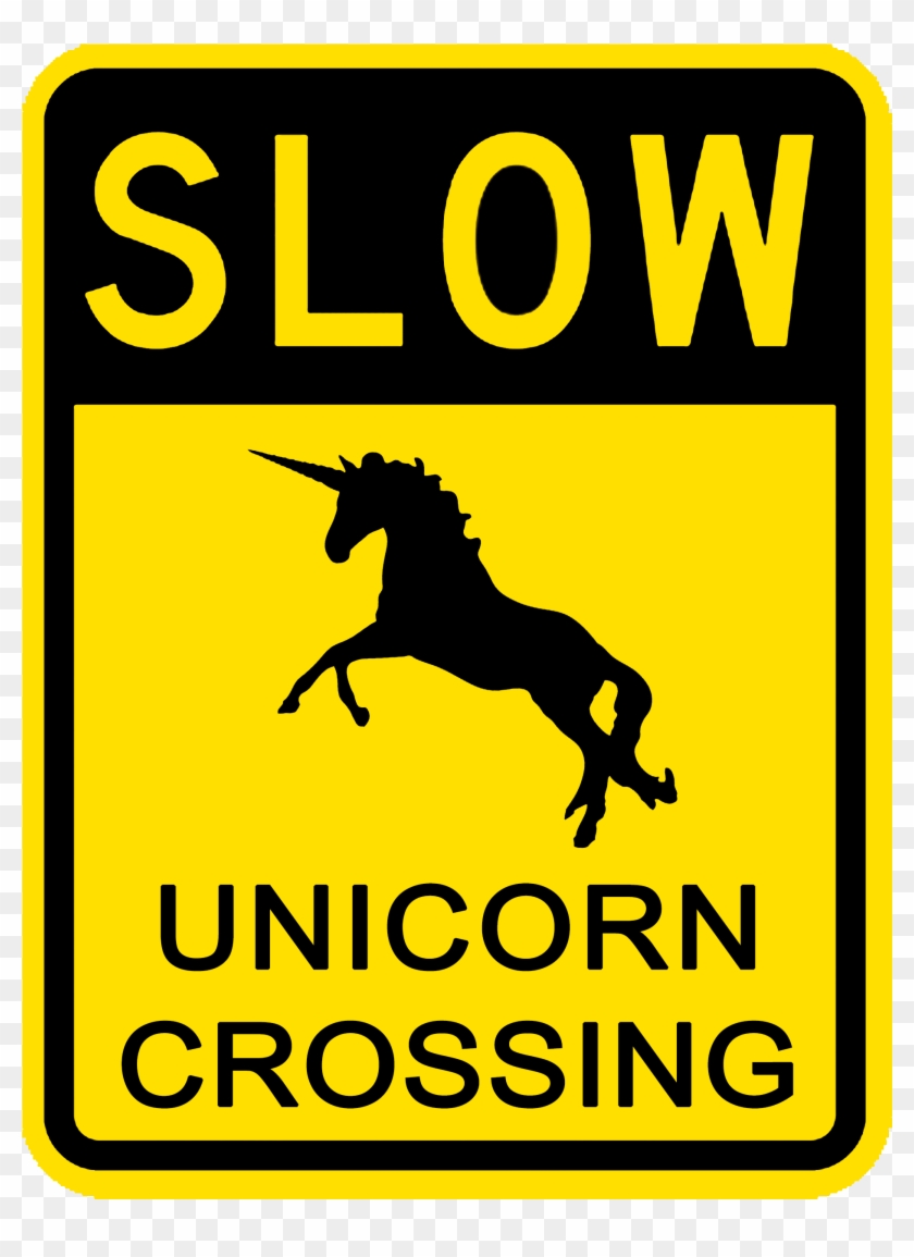 Slow Unicorn Crossing Funny Sign Png Hd Hq - Slow Pedestrian Crossing Sign #662921