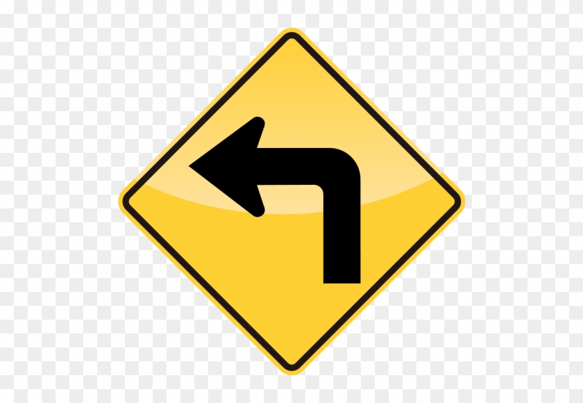 Turn Left - Left Turn Road Sign #662923