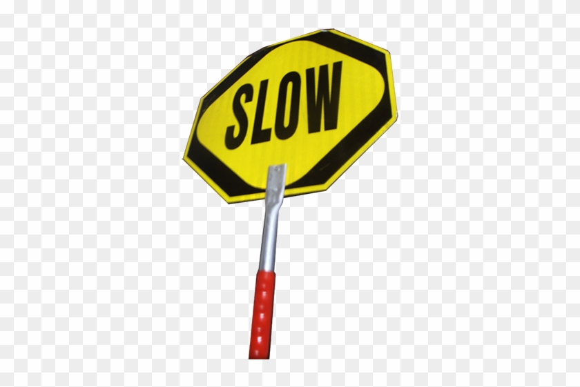 Slow Sign Paddles - Traffic Sign #663009