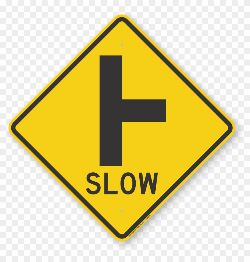 Side Road T-junction Symbol Sign - Bigfoot Crossing Sign #663034
