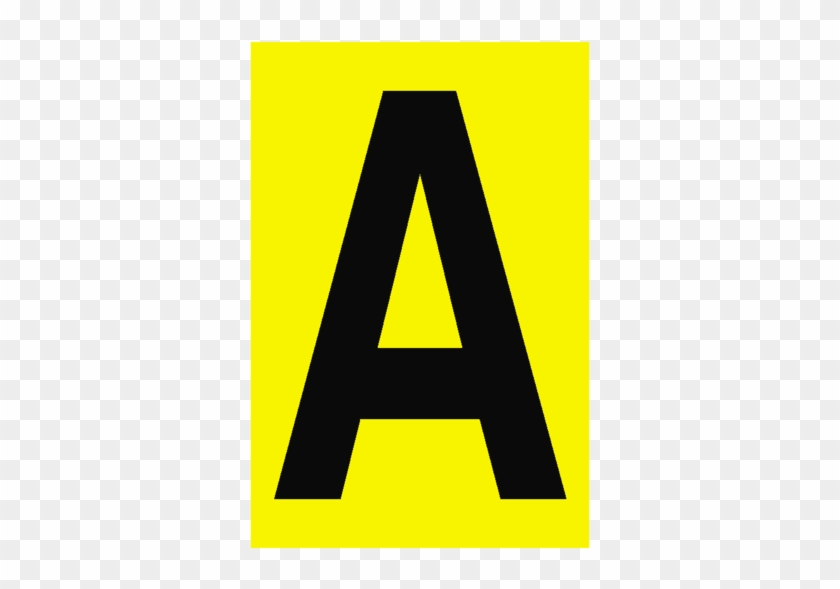 Letter A Yellow Sign - Letter #663041