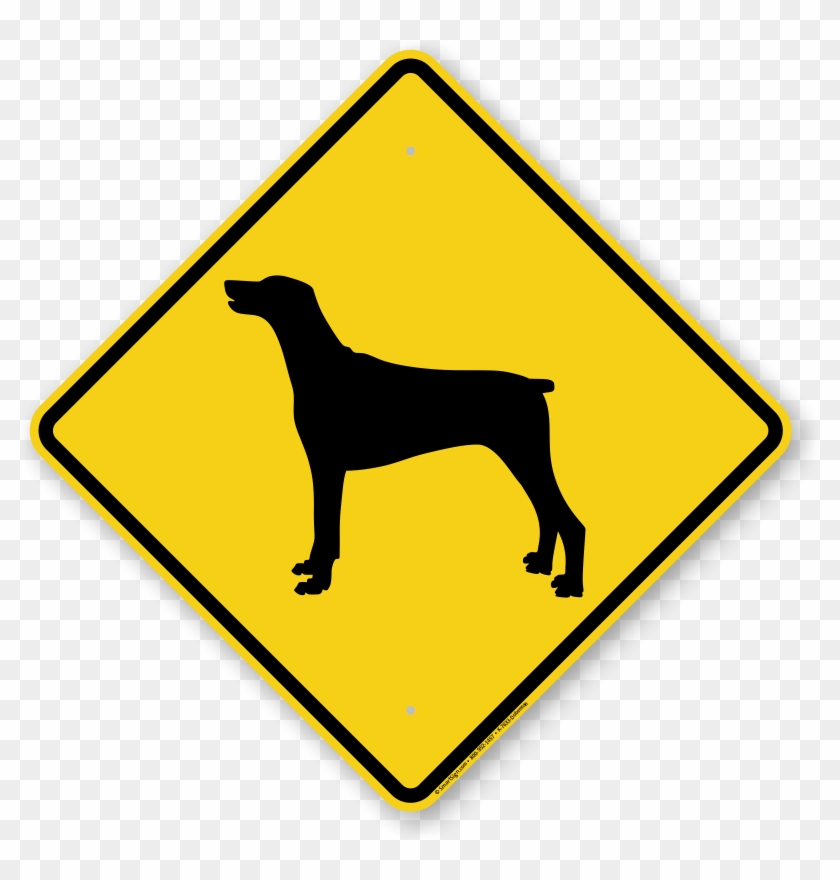 Doberman Symbol Guard Dog Sign - Horse Traffic Sign #663058