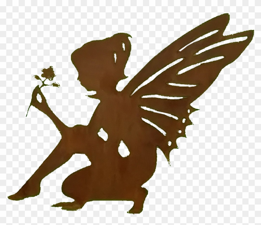 Fairy W/flower - Male Fairy Silhouette #663066