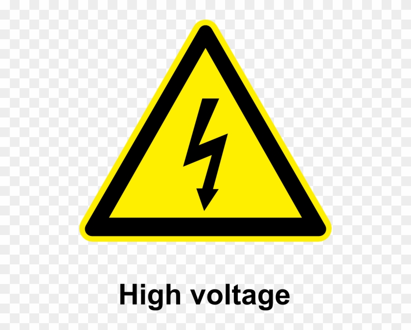 Free Vector Sign High Voltage Clip Art - High Voltage Warning Sign #663069
