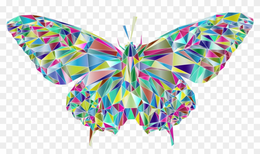 Poly Butterfly Prismatic 3 - Low Poly Art Butterflies #663077