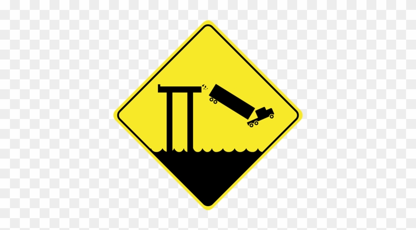 Bay Bridge Falling Truck Sign - Bridge Out Sign #663085