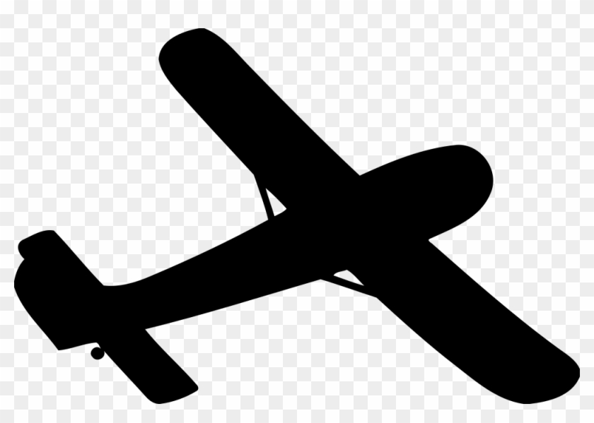 Onlinelabels Clip Art - Propeller Airplane Silloutte #663399