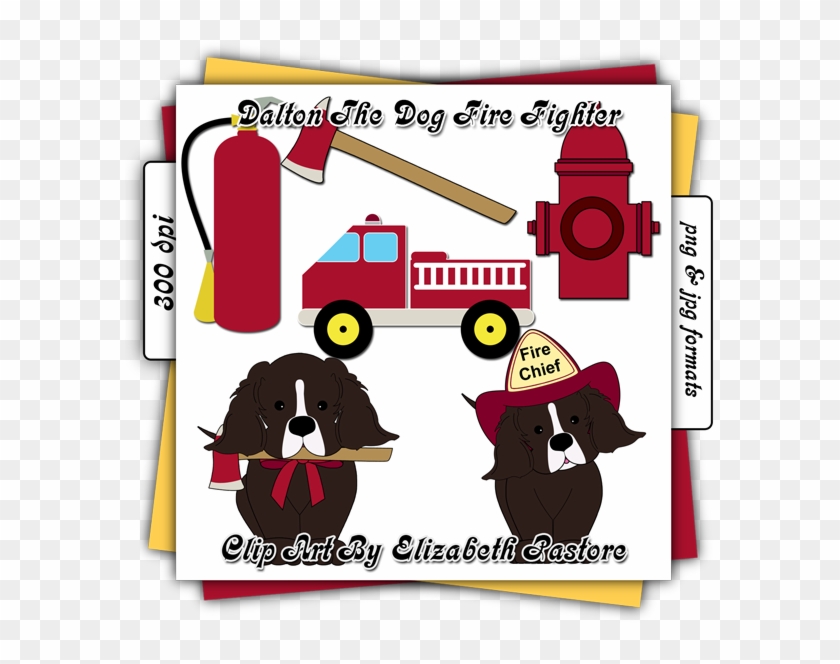 Firefighter Dog Clip Art Consist Of 6 Images - Consist Clipart #663542