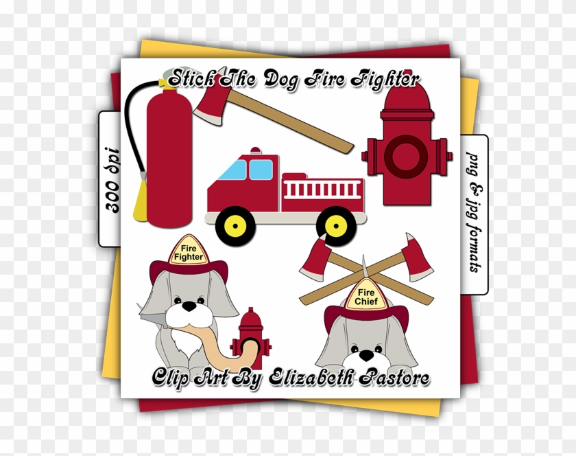 Firefighter Puppy Clip Art Consist Of 6 Images - Consist Clipart #663547