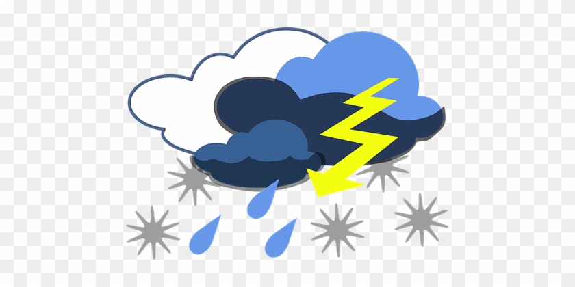 Lightning, Storm, Thunder, Rain, Clouds - Stormy Weather Clip Art #663588