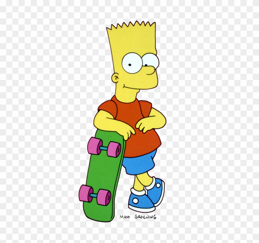 Com Uma Garota Chamada Greta , Filha De Rainier Wolfcastle - Bart Simpson With Skateboard #663715