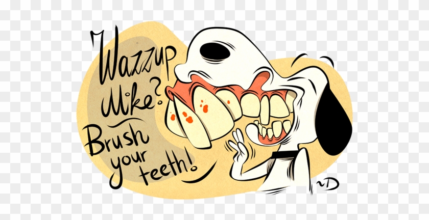 Snoopy Teeth Brushing By Themrock - Cartoon #663724