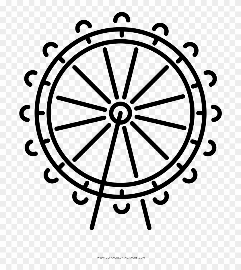 Ferris Wheel Coloring Page - Wheel Of Fortune Icon Png #663769