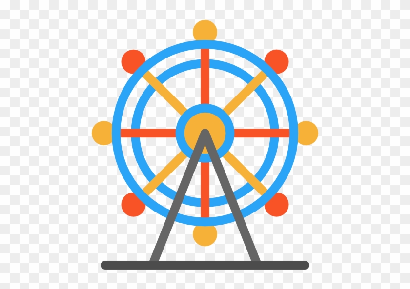 Ferris Wheel Free Icon - Boat Helm Png #663817