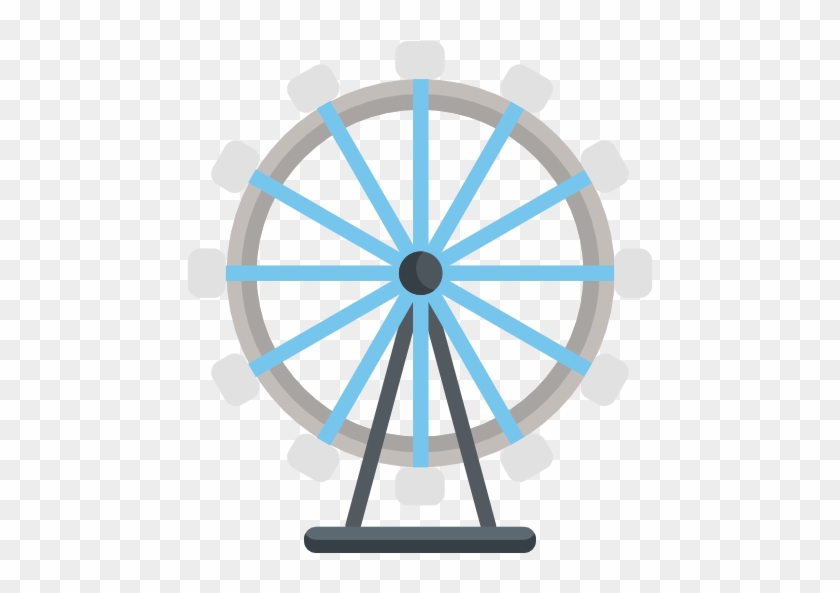 London Eye Free Icon - Wagon Wheel Vector Free #663884