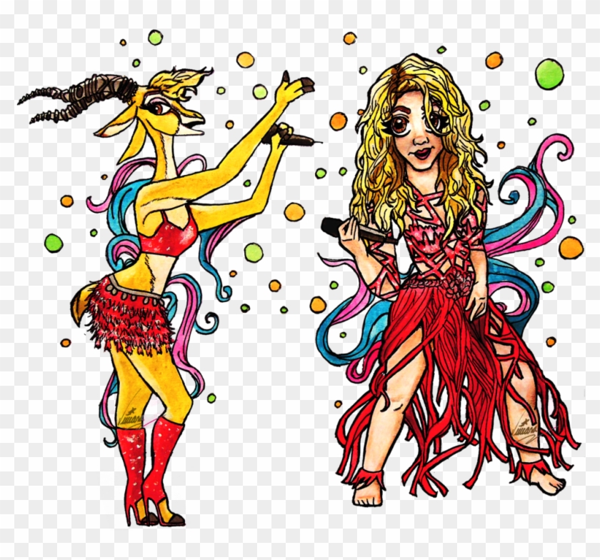 Shakira And Gazelle La La La By Shkvivi - Illustration #663982