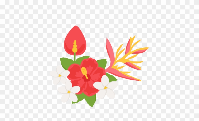 Clipart Tropical Flowers - Tropical Flower Clip Art #664237