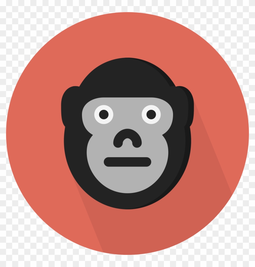 Cartoon Gorilla Face - Creative Tail Animal #664368