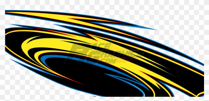 Whirlwind Blue Yellow Vinyl Wrap - Race Car Wraps #664463