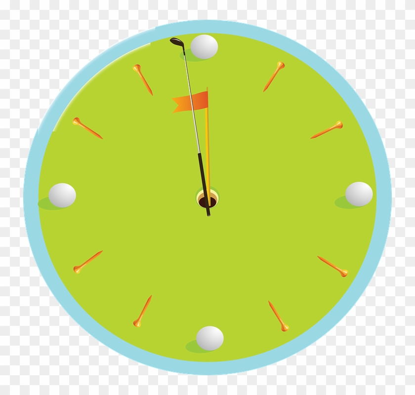 Golf Ball Clipart - Wall Clock #664511