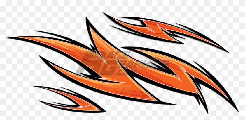 Fire Flare Orange Vinyl Wrap - Auto Racing #664515