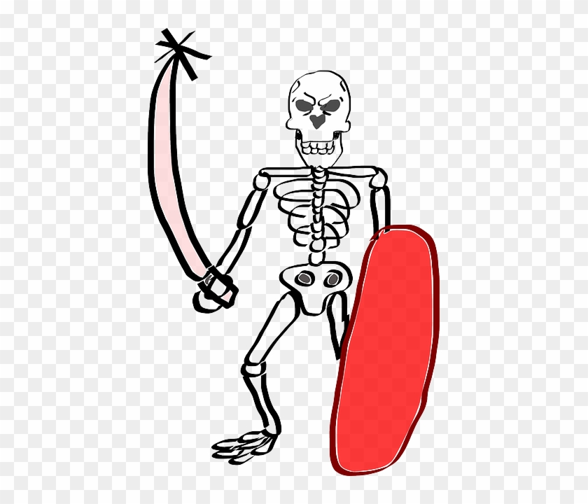 Death Skeleton, Pirate, Piracy, Skull, Bones, Death - Draw A Skeleton Warrior #664542